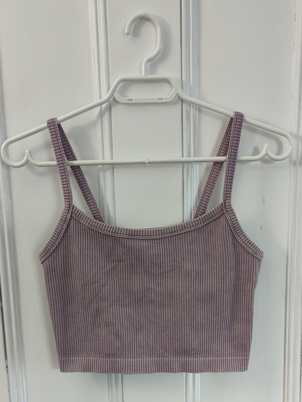 Forever 21 Lilac Cropped Ribbed Tank Top